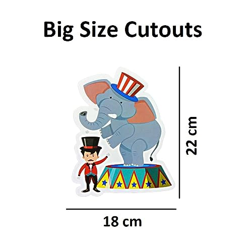 Image of 72 Pcs Circus Theme Birthday Decoration Happy Birthday Joker Lion Foil Balloon Multicolor Balloons for Decoration Carnival Party Decorations (Pack of 72, Multicolor)