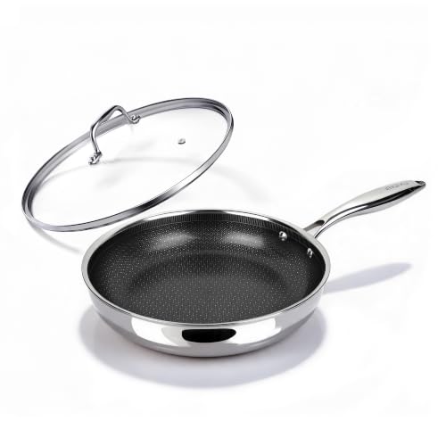 Image of imarku 10-Inch Non Stick Frying Pan with Lid, PFOA-Free Ceramic-Coated