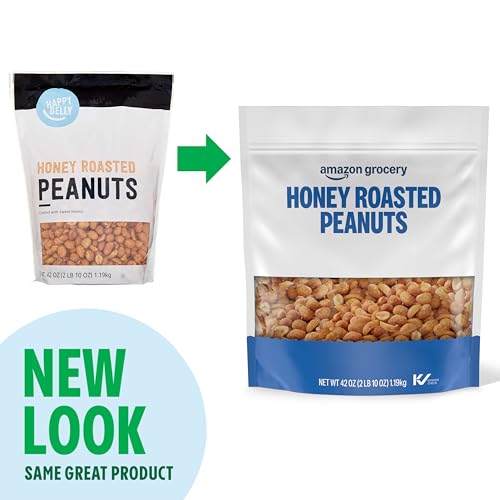 Image of Amazon Grocery, Honey Roasted Peanuts, 42 Oz (Previously Happy Belly, Packaging May Vary)