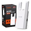 Tenda A18 Pro Ripetitore Wi-Fi Dual Band AC1200 Mbps, Funzionalità Extender e Access Point 5GHz/2.4GHz con Porta Gigabit LAN, LED Segnale Intelligente, Pulsante WPS, Sicurezza WPA2, Controllo via App