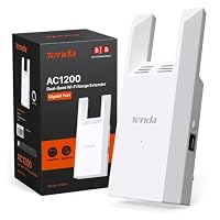 Tenda A18 Pro Ripetitore Wi-Fi Dual Band AC1200 Mbps, Funzionalit&agrave; Extender e Access Point 5GHz/2.4GHz con Porta Gigabit LAN, LED Segnale Intelligente, Pulsante WPS, Sicurezza WPA2, Controllo via App