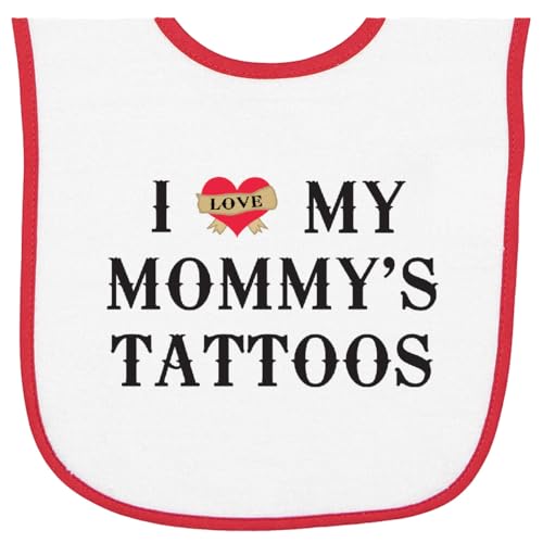 inktastic I Love My Mommy's Tattoos Baby Terry Cloth Bib