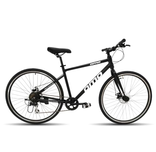 Image of omo Hampi Prime | Hybrid Cycle | 24 Speed Shimano Gears | 18.5 inch Alloy 6061 Frame (Black)