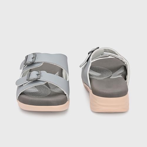 Image of Centrino Women's Sandals |Stylish Slip-On Sandals for Ladies| Elegant & Trendy Design|Double Buckle Adjustable Straps Slide Footwear|Light Weight and Comfortable|Flip Flops for Ladies (9323)