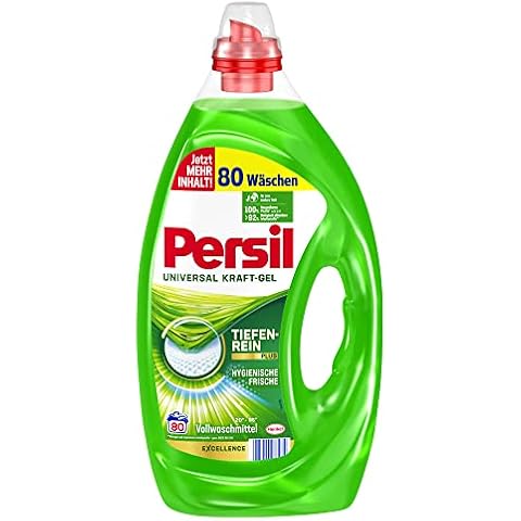 Persil Universal Kraft-Gel Flüssigwaschmittel (80 Waschladungen), Vollwaschmittel mit hochwirksamer Tiefenrein-Plus Technologie, 92% biologisch abbaubare Inhaltsstoffe* Cover