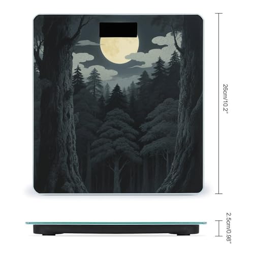 Báscula digital para baño Forest Japanese Moon con vidrio templado miniatura 2