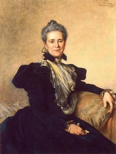 Affiche impression toile de peinture portrait de Mme Charles Lockhart décoration salon
