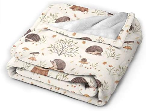 NICEWL Meiya-Design Fleece Blanket Meadow Hedgehog Home Flannel Fleece Soft Warm Plush Throw Blanket for Bed/Couch/Sofa/Office/Camping