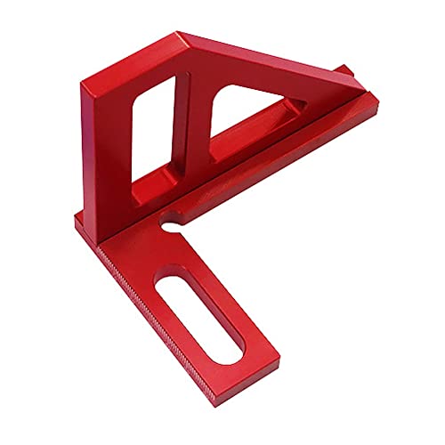 45/90 Degree Woodworking Angle Ruler Miter Triangle Ruler Scriber Angle Measuring Tool Woodworking Square Protractor For Engineer Carpenter(Red) #TOP4