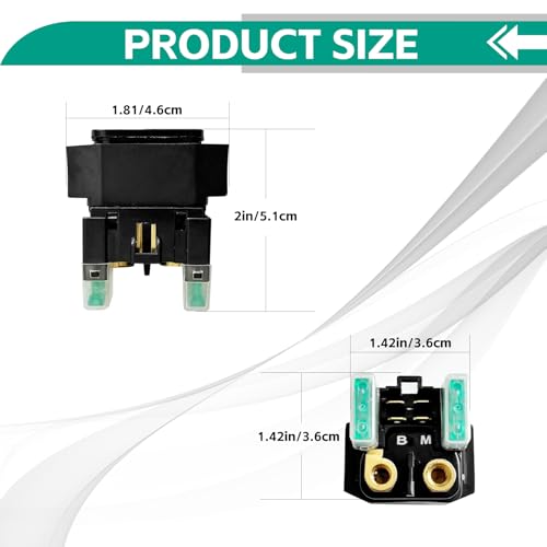 Image of Starter Solenoid Relay Compatible with Yamaha YFM 350 400 450 660 Raptor 350 660 Grizzly 450 350 400 660 Kodiak 400 450 Bruin 250 350 Wolverine 350 450 Big Bear 250 400