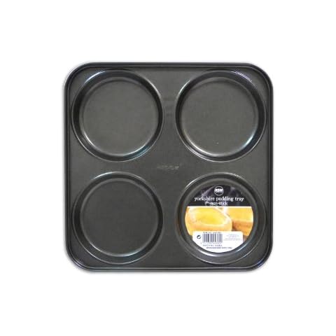 Non-Stick 4 Cup Yorkshire Pudding Tray Perfect for Sunday Roasts 23 x 23cm from Royle Home Cover