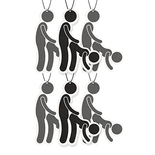 Funny Adult Car Air Freshener 6 Pack Scented With Premium Oils By Fresh Fresheners (Doggy Style Design)