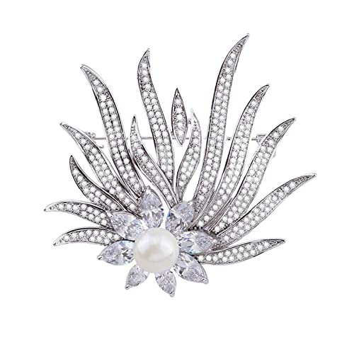 Broche pour femme WXKAGF en forme de fleur personnalisée pour costume