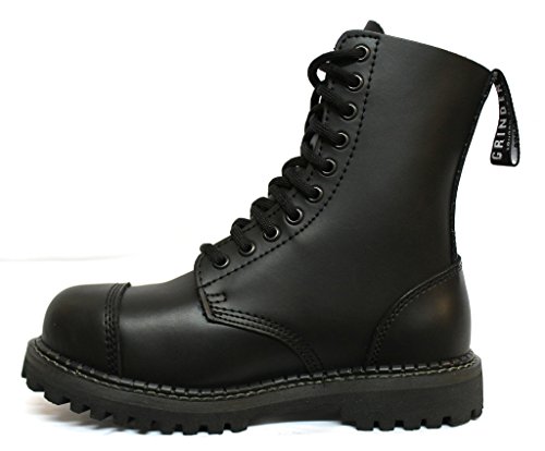 Grinders Stag CS Black Mens Unisex Safety Steel Toe Cap Military Punk Boots3