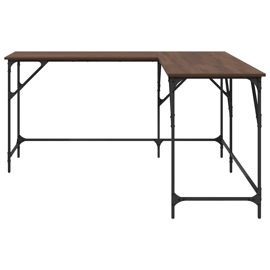 Scrivania Angolare a L 149x149x75 cm in Legno Multistrato | Ottimizza lo spazio nel tuo studio con questo tavolo angolare in stile industriale dotato di piedini regolabili.
