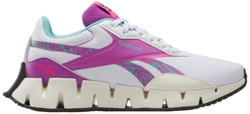 Reebok Zig Dynamica Str, Zapatillas Mujer, FTWR White Vintage Chalk Purple Rave, 42 EU