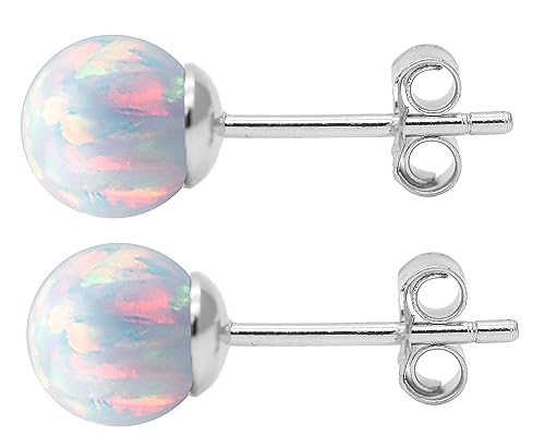 Puces d'oreilles opale 6 mm en argent pour illuminer votre style