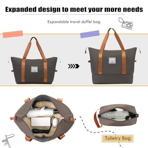 Lightweight Expandable 3-Piece Luggage Set with Duffel Bag - Durable Softside Suitcases for Travel 6