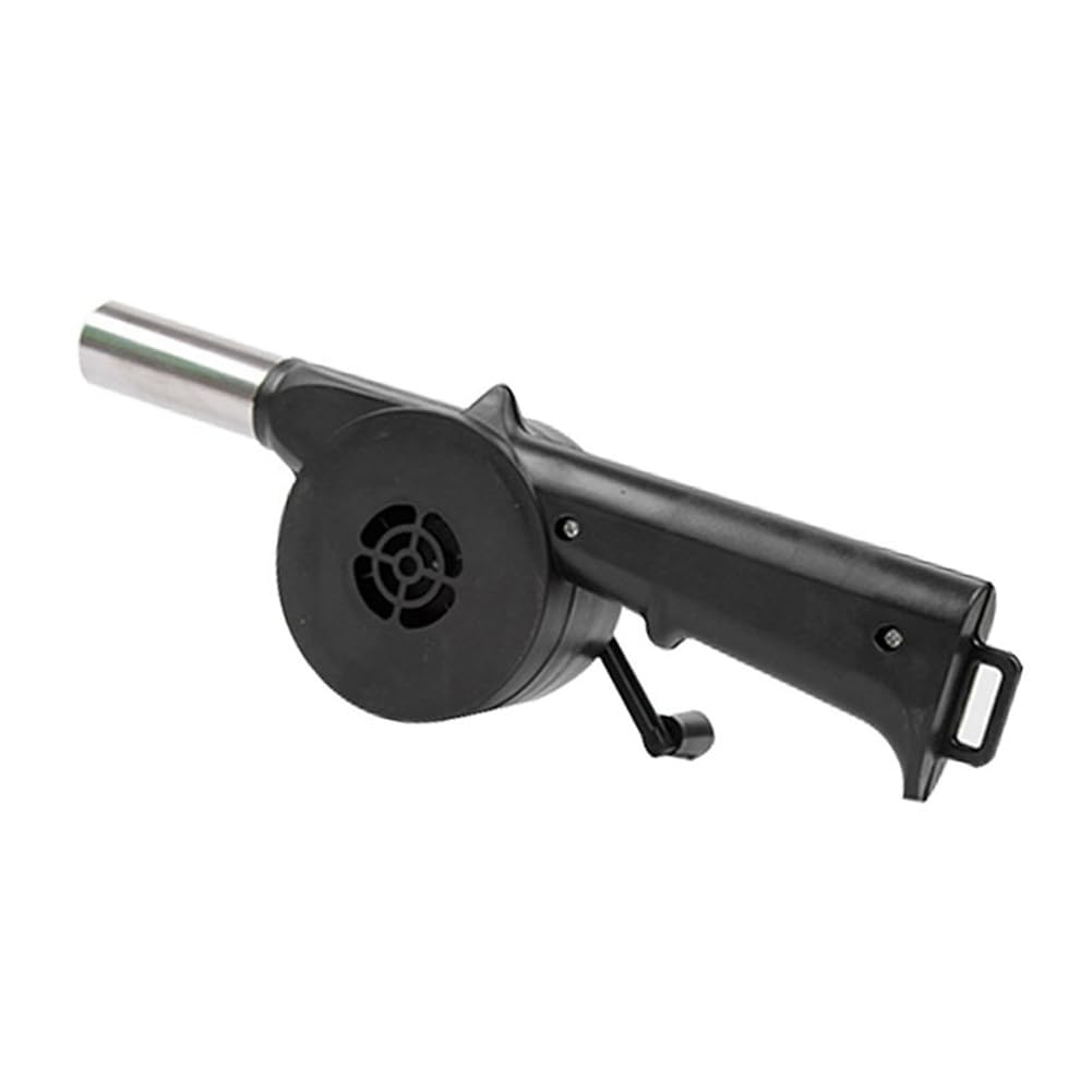 Zwfjcmsa As Shown Hand Bbq Fan Outdoor Bbq Fan Air Blower For Barbecue Picnic Manual Crank Grill Bbq Fan Fire Bellows Bbq Tools