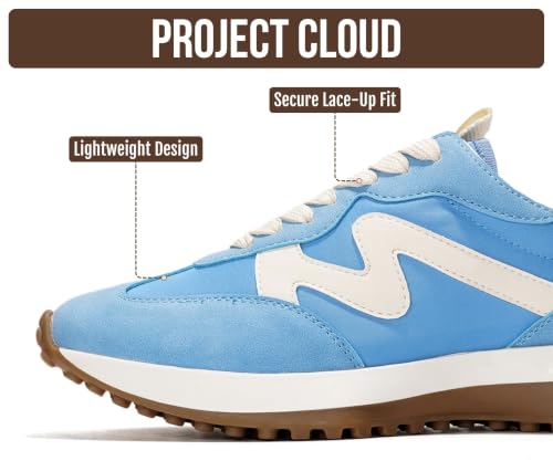 Image of Project Cloud Trendy Fashion Sneakers for Women 2026 - Memory Foam and Non-Slip Comfortable Casual Ladies Shoes for Womens Fashion Sneakers - Lightweight Lace-up Shoes (Lecco)