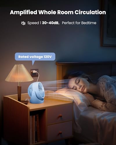 Gaiatop Air Circulator Fan, Portable Desk Fan Table Fan Dorm Fan, 5-Inch Small Fan 3 Speed With 360° Adjustable Tilt Energy-Saving Quiet Fan For Home thumb #2