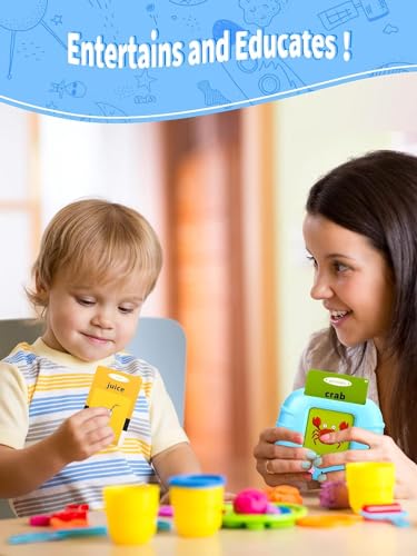 Image of Toy Imagine Talking Flash Cards for Kids | 224 Words Learning Machine for Toddlers | Montessori Educational Toys for 2-6 Year Old Boys & Girls | Preschool Activity & Birthday Gift