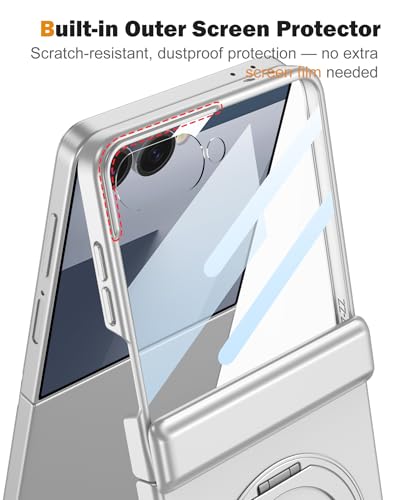 Coque Galaxy Z Flip 7 antichoc violette rigide avec protège-charnière