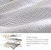 palassio Striped White 100% Cotton Quilt King Size Bedding Sets, Lightweight Crinkly Channel Pick Stitch Textured Bedspread Soft Shabby Chic Farmhouse Country Coverlet for All Season, 2 Shams
