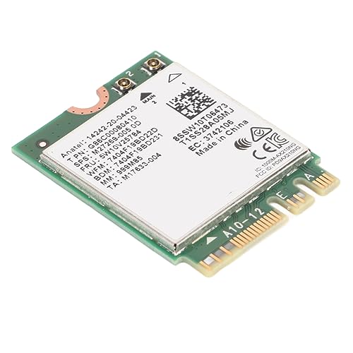 Acouto AX210NGW WiFi 6E M.2 Tarjeta Inalámbrica para Computadora Portátil 5400Mbps 2.4GHz 5GHz 6GHz MU MIMO BT5. Tarjeta WiFi de Baja Latencia para 11 10 2400Mbps 2400Mbps 574Mbps 4GHz Módulo de