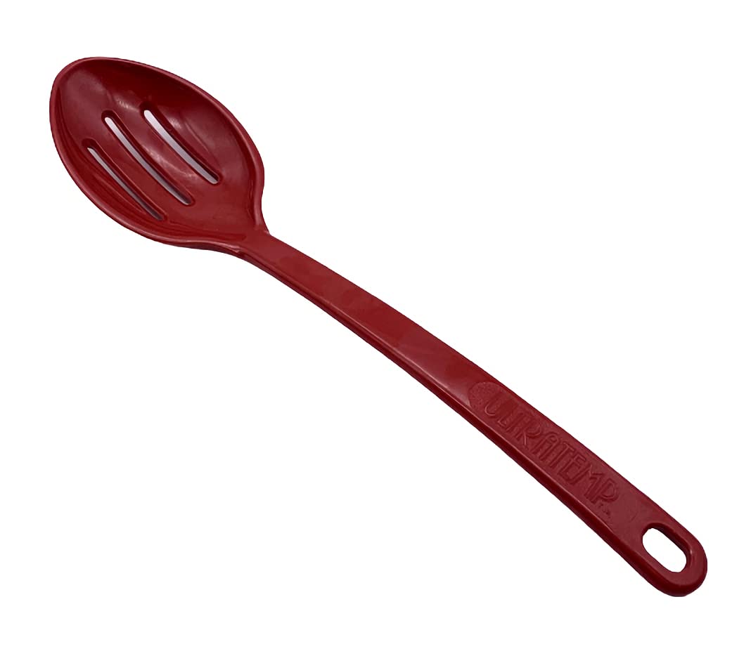 Robinson Ultratemp Red Slotted Serving Spoon 2115-1 400°F Heat Cap Made in USA