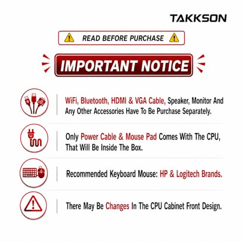 Image of TAKKSON Core i5 Desktop Computer PC | Core i5 4th Gen | 8 GB RAM | 128 GB SSD | HDMI | VGA | Ethernet | HD Graphics | USB 3.0 | Windows 11 Pro & Office