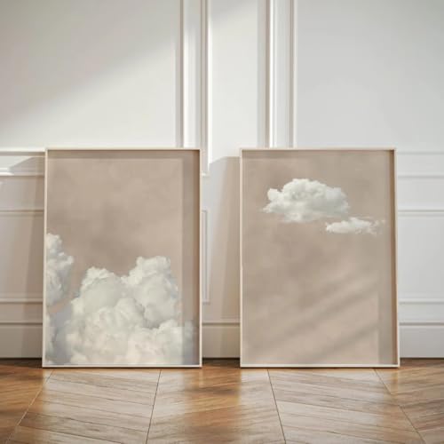 Affiches sur toile pour habiller un mur vide avec un style minimaliste moderne beige