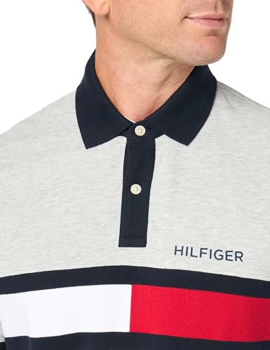 Image of Tommy Hilfiger Men's Short Sleeve Cotton Pique Flag Polo in Regular Fit