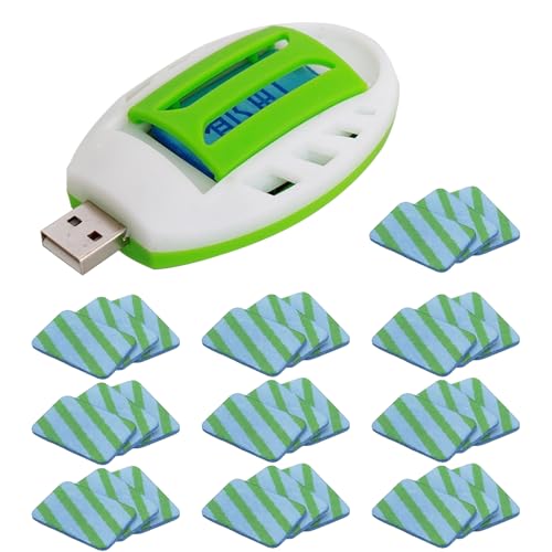 Tragbare USB Elektrische Mückenschutz Killer, Anti Mücken Stecker Gelsenstecker mit 30 Mückenschutztabletten, Elektrisches Tragbarer Mückenschutz Insektenstecker für Indoor und Outdoor