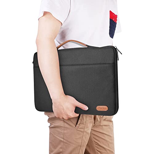 Procase 14-15.6 Inch Laptop Sleeve Case Protective Bag, Ultrabook Notebook Carrying Case Handbag For Macbook Pro 16" 2019 14" 15" 15.6" Dell Lenovo Hp Acer Samsung Sony Chromebook Computer -Black #TOP6
