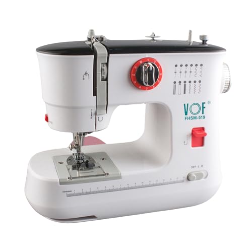 ZPSHYD Kleine Nähmaschine für Anfänger, 12 Stiche Mini Portable Nähmaschine Upgrade, EU Stecker 220V