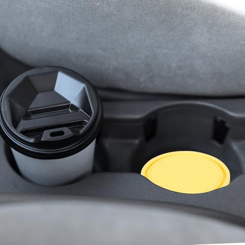 Portavasos para carro HARFINGTON 4 piezas PVC amarillo miniatura 7