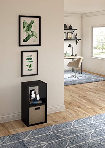 Image of ClosetMaid 2-Cube Decorative Open Back Storage Organizer, Black