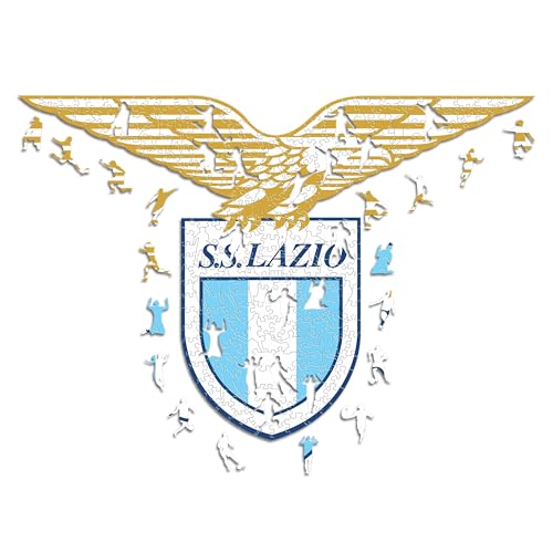 Iconic Puzzles, Lazio Logo Official Product Wooden Puzzle for Adults and Children 100% Sustainable Wood, Size S 150 Pieces