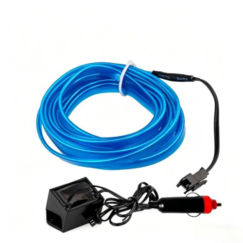 Fita LED Neon Automotiva para Interior de Carro, 2m ou 5m, Painel e Iluminação Decorativa (Azul 5M)