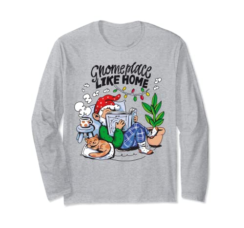 Gnome Place Like Home Reader Gnome No Place Like Home Maglia a Manica