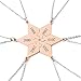 Zysta Personalized Gravur- Edelstahl Puzzle Pentagramm Anhänger Kette Pentagramm Halskette mit Gravur Silber, Schwester Freundschaftskette BFF Ketten für Geschenk (Hexagramm- Rosegold- Mit Gravur)