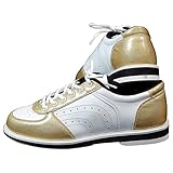 PENXZT Herren Bowlingschuhe Leder Bowling Sneakers rutschfeste Rasen Bowling Trainer Schuhe Bequem,C,47 EU