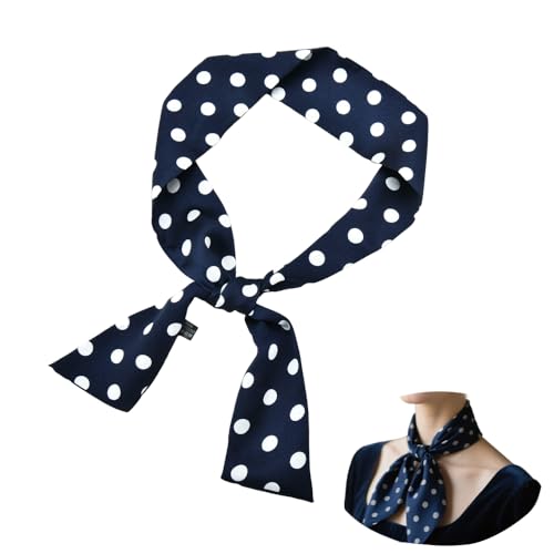 YALLNASL Vintage Cotton Polka Dot Neckerchief Scarf Polka Dot Neck Accessories for Women Girls Retro Party Halloween Costumes
