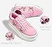 LUCKY STEP Women's Chunky Fashion Sneakers High Platform Rhinestone Butterfly Casual Faux Leather Durable Walking Tennis Shoes(Pink,6)
