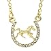 Soulbreezecollection Horse Mustang Pony Horseshoe Necklace Pendant Lucky Charm Western Cowboy Cowgirl