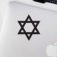Vista 3 de Calcomanías de silueta de estrella David (negro) (juego de 2) calcomanías de vinilo impermeables de alta calidad para teléfono portátil, accesorio