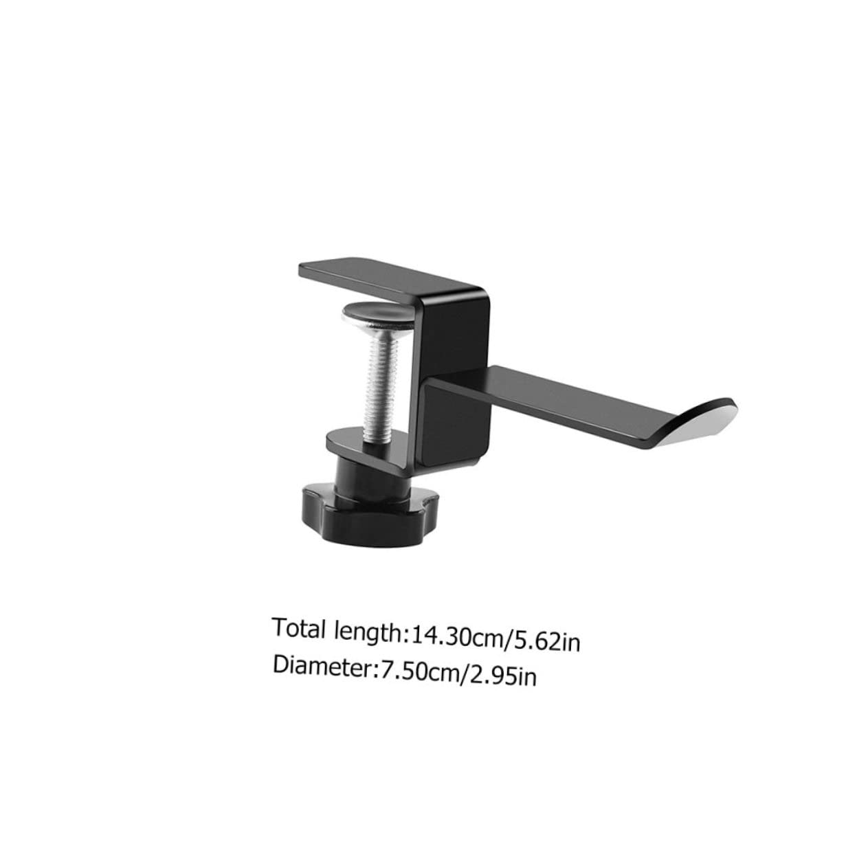 Gadpiparty Gancio Metallico per Cuffie 2 Pezzi in Ferro Nero Regolabile | Montaggio Sotto Scrivania, Uso Multiuso per Bagno e Cucina, Adatto a Headphone e Vestiti