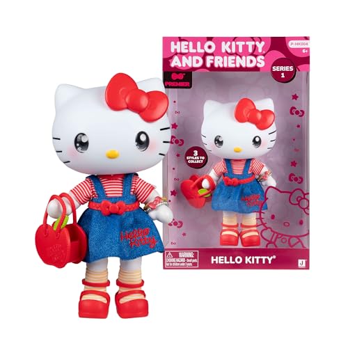 Hello Kitty - Poupée Premier de 20 cm de Haut, 9 Points d'articulation, vêtements et Accessoires Amovibles, pour collectionneurs, Filles et Enfants à partir...