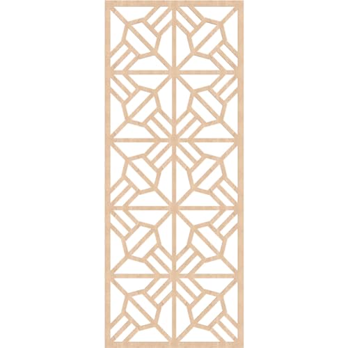 Image of Auburn Decorative Pierced Fretwork Wood Wall Panels, 31 3 /8 inchW x 79 3 /8 inchH x 1 /4 inchT, Red Oak